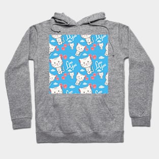 Cute Cat Seamless Patterns Hoodie